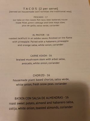 Tacos at El Planta in South Brisbane