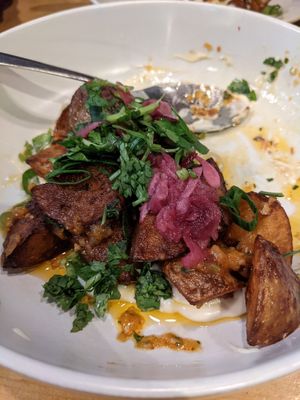 Papas con salsa at El Planta in South Brisbane