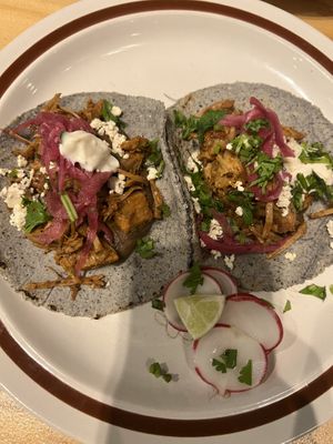 Tinga tacos  at El Planta in South Brisbane