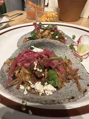 Tinga tacos  at El Planta in South Brisbane