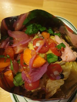 Served in a bag of chips haha at El Planta in South Brisbane