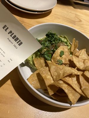 Nachos and guacamole, probably the best guac ever tried   at El Planta in South Brisbane