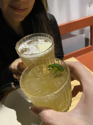 Grilled pineapple margarita and jalapeño margarita   at El Planta in South Brisbane