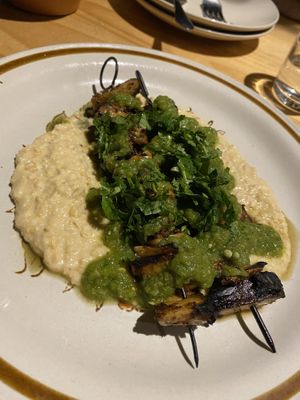Mushroom skewers   at El Planta in South Brisbane