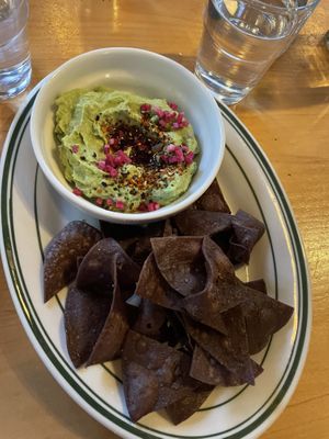 Happy hour menu: guacamole com tostadas   at El Planta in South Brisbane