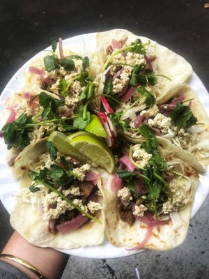 Our carne tacos at El Planta in South Brisbane