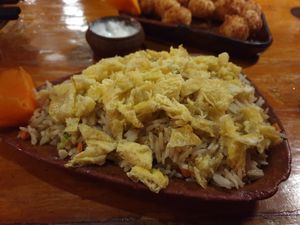 Egg and spice fried rice at House of Shambhala in Tibet