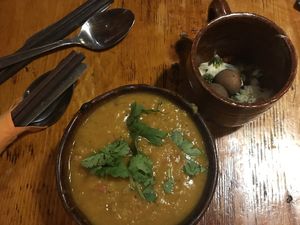 lentil soup 🌱❤️😊 at House of Shambhala in Tibet