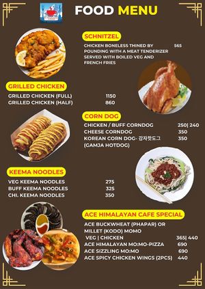 Food Menu Page 11 at Ace Himalayan Cafe Restaurant & Bar in Kathmandu