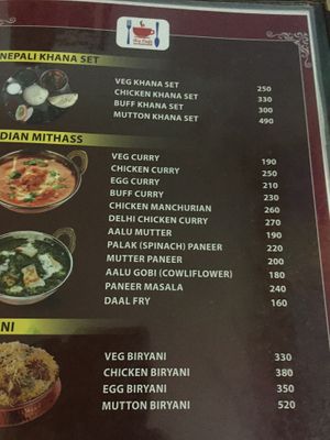 Menu at Ace Himalayan Cafe Restaurant & Bar in Kathmandu
