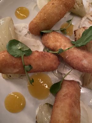 Cashew croquettes with fennel  at Piu in Zurich