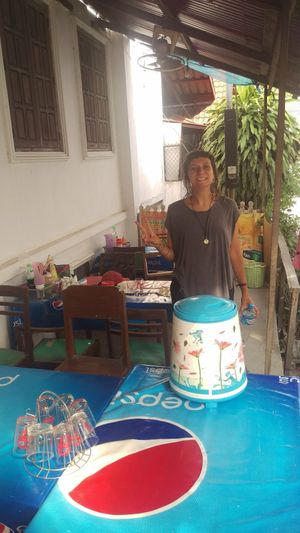 Water for free at Lai Khan Ahan Lao Food in Luang Prabang