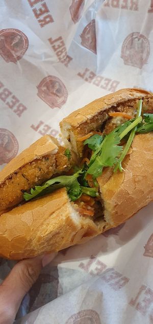 Quorn chicken patty and tempeh at Epi x Rebel in Central Singapore