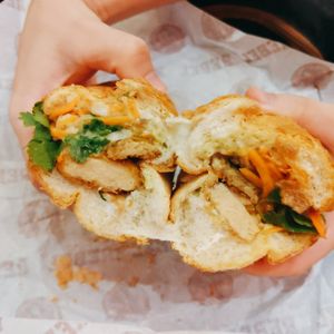 Healthy Boss sandwich(with Quorn nuggets, patties, and tempeh) at Epi x Rebel in Central Singapore