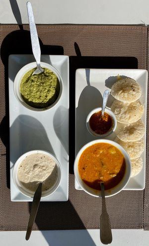 Idlis
 at United Kitchens of India in Vilamoura
