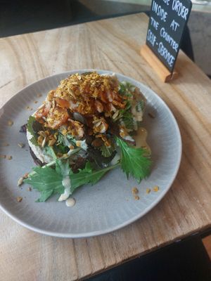 Carrot Lax, Hummus Bread at Plants & Cakes in Frankfurt