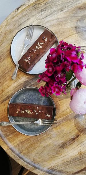 Chocolate Walnut Slice at Plants & Cakes in Frankfurt