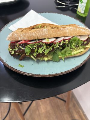 Sweet chilli baguette   at Celozrnná Sváča in Brno