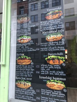 Menu  at Celozrnná Sváča in Brno