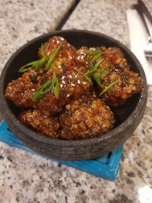 Broccoli fritter at Karma in Panama City