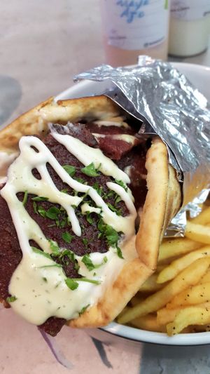 Gyro, this time I liked it 💚 at Karma in Panama City