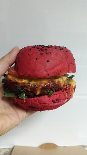 Karma burger at Karma in Panama City