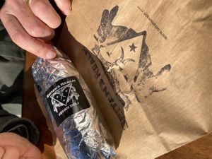 Carry out with a wrapped gyro.  at Seitan's Realm in Columbus