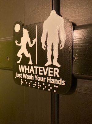 Gender-neutral bathrooms.  at Seitan's Realm in Columbus