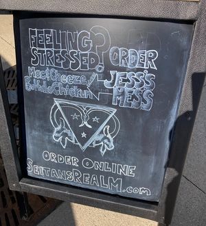 Menu board.  at Seitan's Realm in Columbus