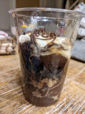 Devil's food cup at Seitan's Realm in Columbus