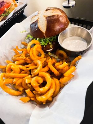 Dude Ranch and fries with ranch   at Seitan's Realm in Columbus
