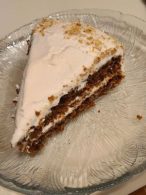 Carrot cake at Seitan's Realm in Columbus