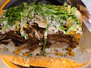 Cheezsteak sub at Seitan's Realm in Columbus