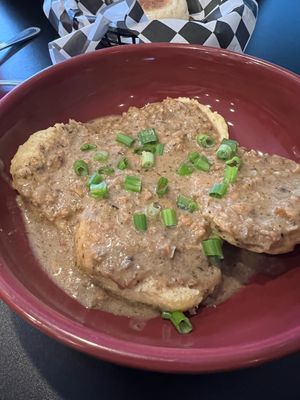 Biscuits & Mushroom Gravy at Seitan's Realm in Columbus