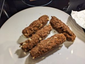 Mozzarella sticks at Seitan's Realm in Columbus