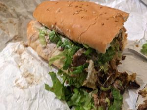 Cheese steak sandwich at Seitan's Realm in Columbus