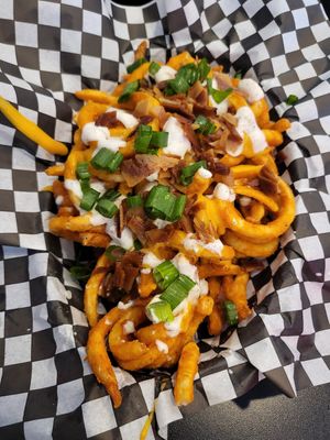 Loaded fries at Seitan's Realm in Columbus