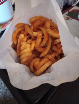 Curly fries at Seitan's Realm in Columbus