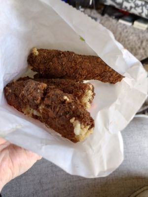 Mozzarella sticks at Seitan's Realm in Columbus