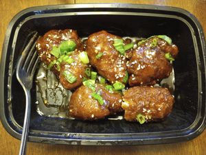 General Tso's wingz - weekly special at Seitan's Realm in Columbus
