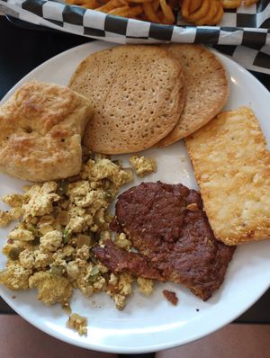 Big a$$ breakfast at Seitan's Realm in Columbus