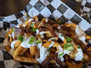 Loaded Fries at Seitan's Realm in Columbus