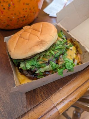 Anarchy burger at Seitan's Realm in Columbus