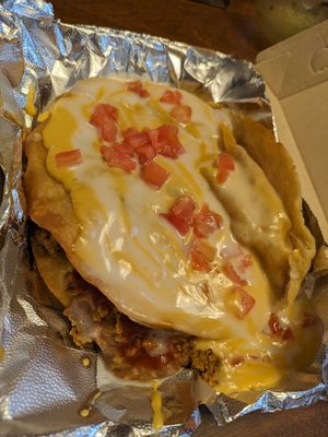 Mexican pizza - weekly special at Seitan's Realm in Columbus