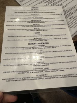 Menu  at Seitan's Realm in Columbus