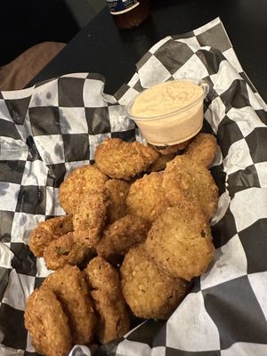 Fried pickles  at Seitan's Realm in Columbus