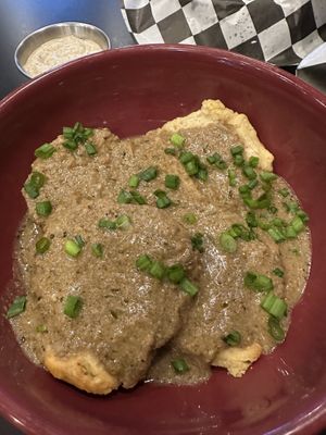 Biscuits and gravy   at Seitan's Realm in Columbus