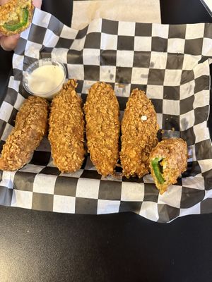 Poppers #Veganuary at Seitan's Realm in Columbus