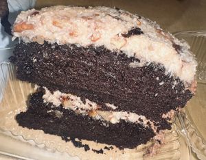 German chocolate cake  at Seitan's Realm in Columbus
