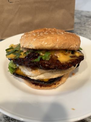 The anarchy burger  at Seitan's Realm in Columbus